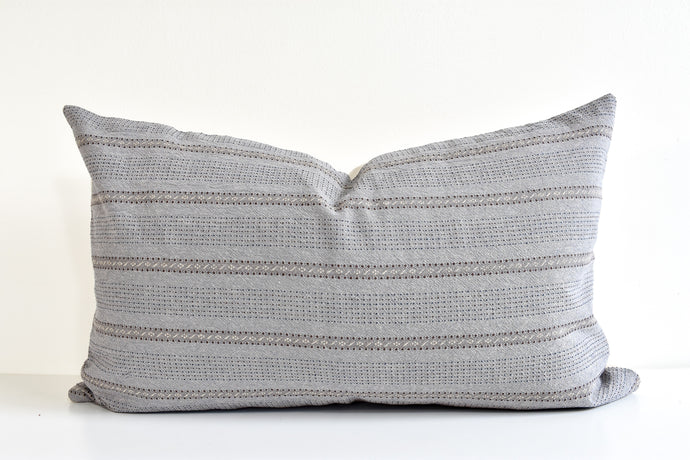 Hmong Organic Woven Lumbar Pillow - Gray