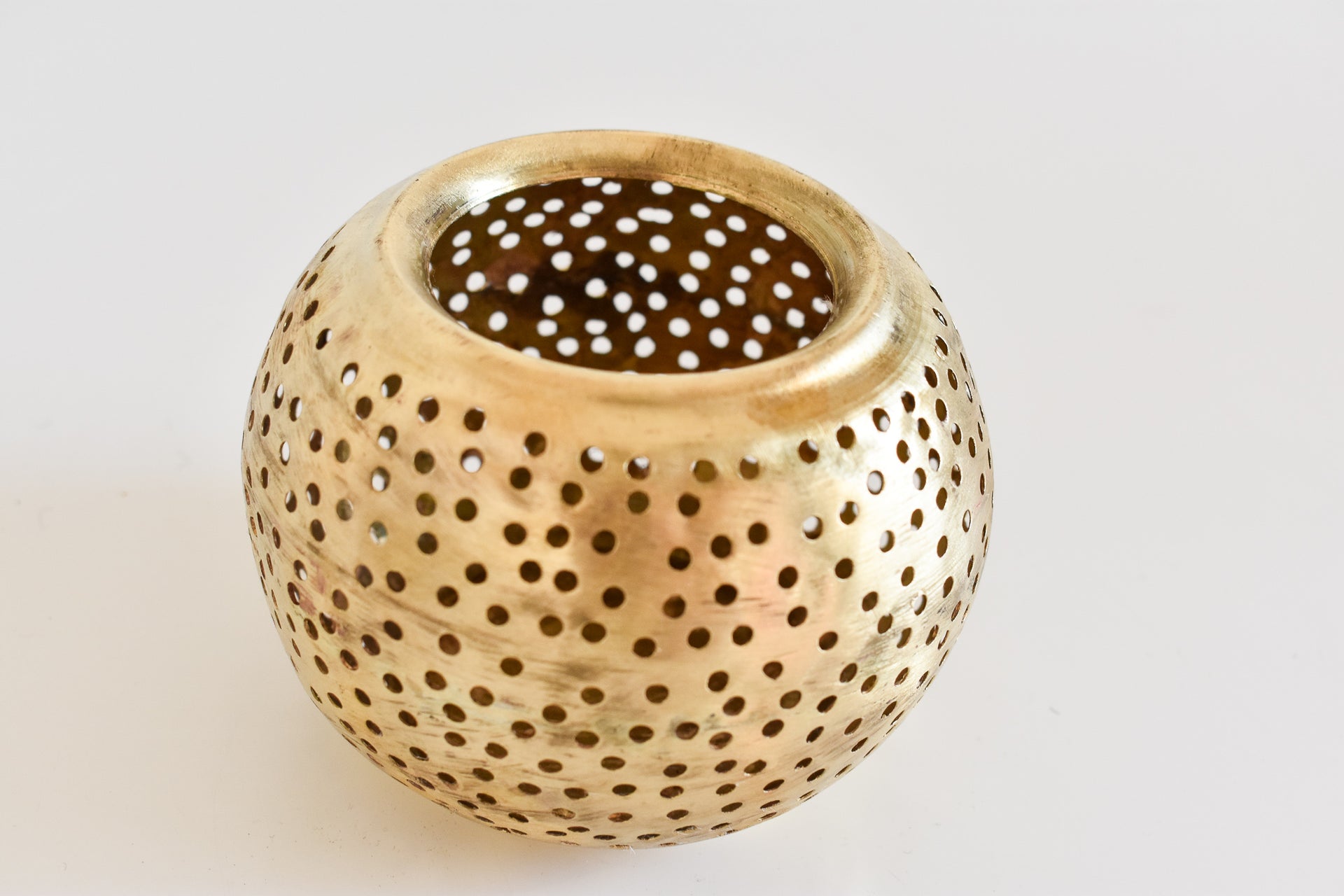 Moroccan Brass Candle Holder - Medium