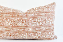 Hmong Block Print Lumbar Pillow - Burnt Orange