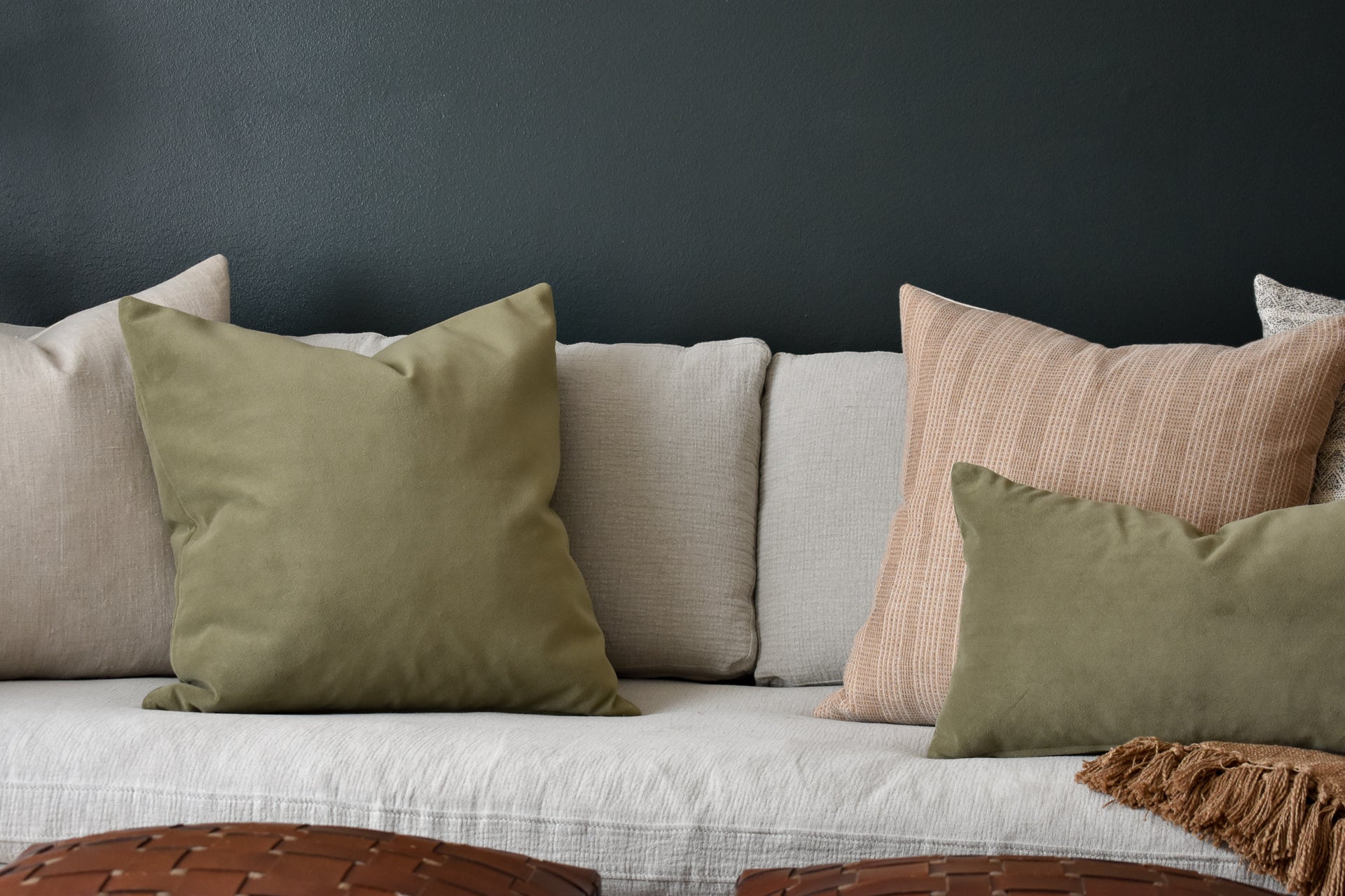 Velvet Pillow Cover - Taupe