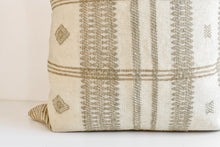 Indian Bhujodi Pillow - Ivory and Sand