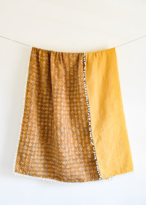 Pom Pom Kantha Quilt - King/Queen Sized