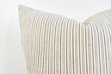 Hmong Organic Woven Pillow - Charcoal Thin Stripe
