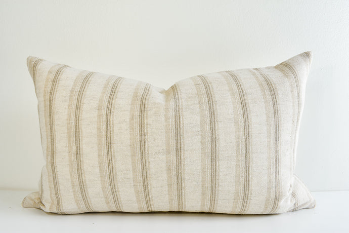 Hmong Organic Woven Lumbar Pillow - Earth Brown