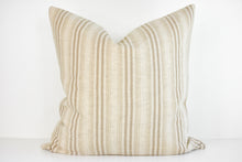 Hmong Organic Woven Pillow - Natural Stripe