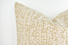 Hmong Organic Woven Pillow - Sand and Ivory