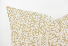 Hmong Organic Woven Lumbar Pillow - Sand and Ivory