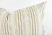 Hmong Organic Woven Lumbar Pillow - Natural Stripe