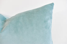 Velvet Lumbar Pillow - Skylight