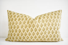 Indian Block Print Lumbar Pillow - Ochre