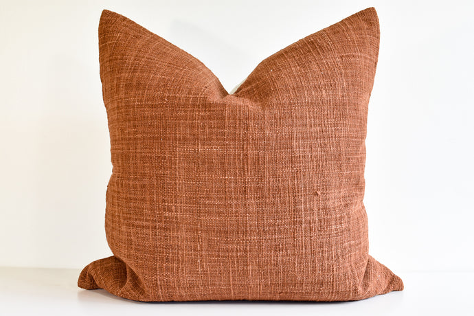 Hmong Organic Woven Pillow - Scorched Earth