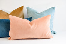 Velvet Lumbar Pillow - Melon