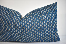 Indian Block Print Lumbar Pillow - Ocean