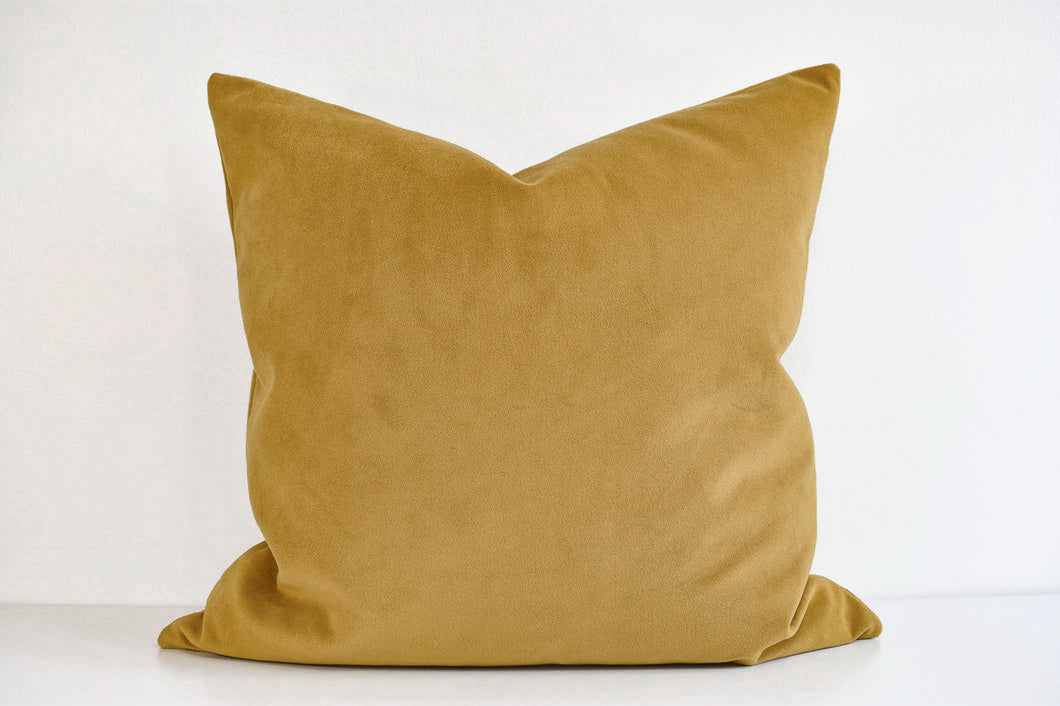 Velvet Pillow - Golden Palm