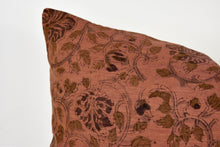 Indian Block Print Pillow - Burnt Clay