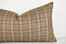 Linen Pillow - Tan Plaid