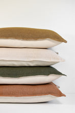 Linen Flange Edge Pillow - Moss