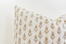 Indian Block Print Lumbar Pillow - Taupe