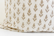 Indian Block Print Pillow - Beige
