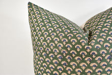Indian Block Print Lumbar Pillow - Moss and Indigo