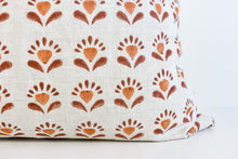 Indian Block Print Pillow - Rust and Terra Cotta