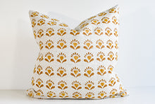 Indian Block Print Pillow - Gold