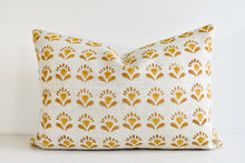 Indian Block Print Lumbar Pillow - Gold