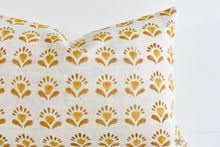Indian Block Print Lumbar Pillow - Gold
