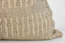Indian Block Print Pillow - Sand and Olive