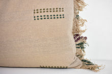 Hmong Organic Woven Fringe Pillow - Tan