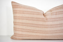 Hmong Organic Woven Striped Pillow - Sandstone