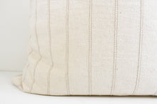 Hmong Organic Woven Striped Pillow - Ivory