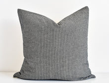 Hmong Striped Sashiko Pillow - Charcoal Gray