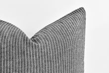 Hmong Striped Sashiko Pillow - Charcoal Gray