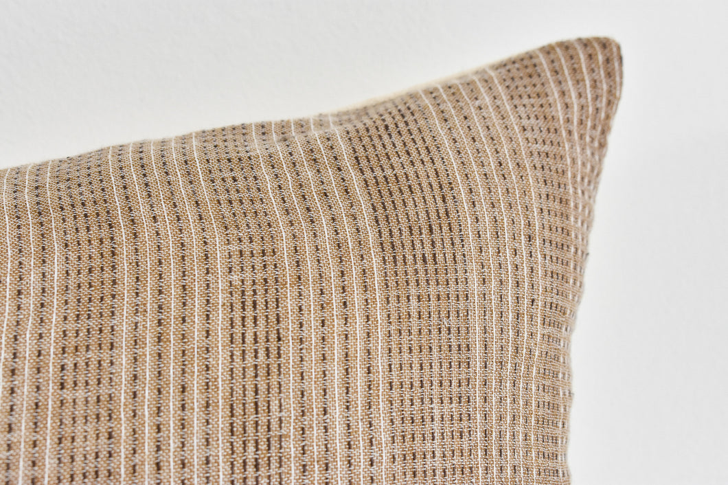 Striped Sashiko Pillow - Tan – Collectiv Co.