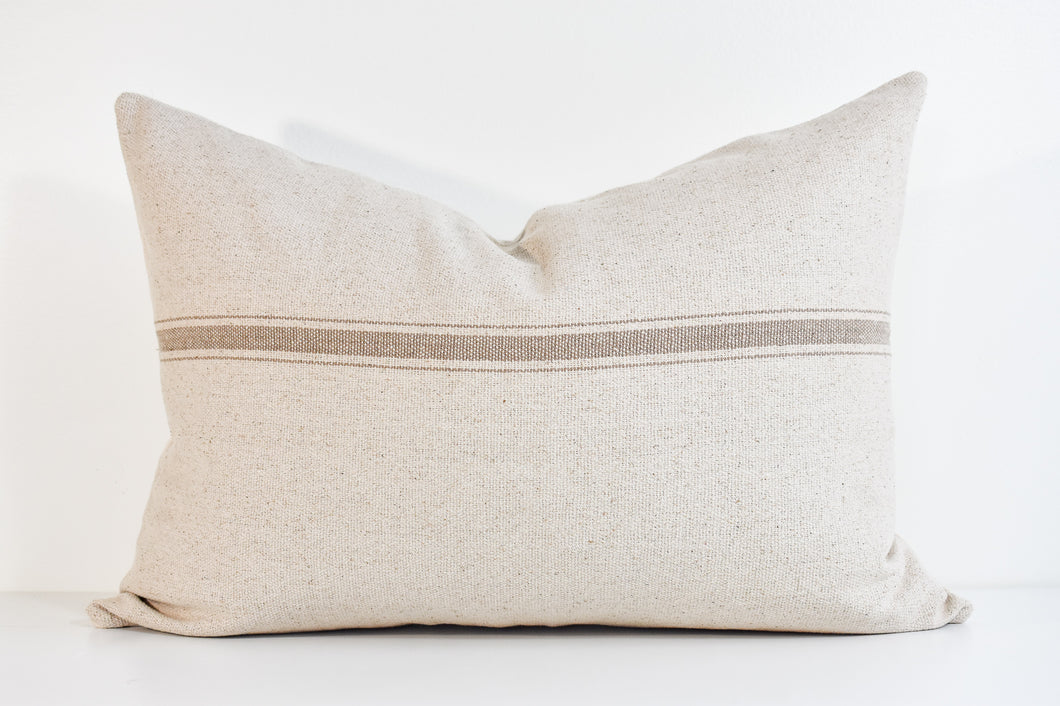 Grain Sack Lumbar Pillow - Earth