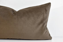 Velvet Lumbar Pillow - Mocha