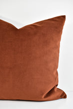Velvet Pillow Cover - Burnt Rust