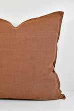 Linen Flange Edge Pillow - Burnt Rust
