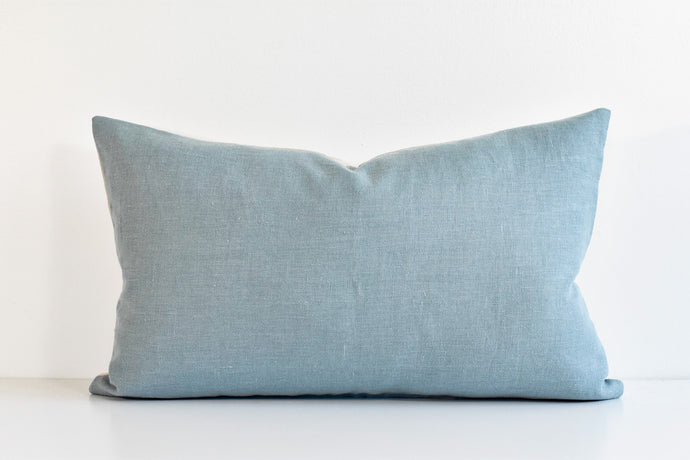 Linen Lumbar Pillow - Blue Gray