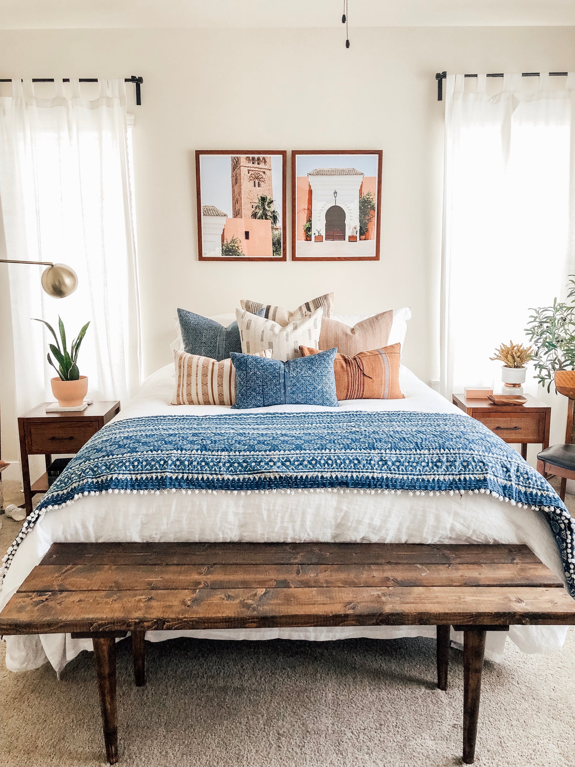 Hmong Striped Sashiko Pillow Cover